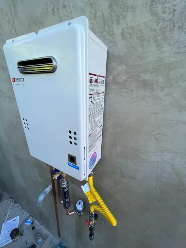 Tankless water heater installation for Locustwood homes